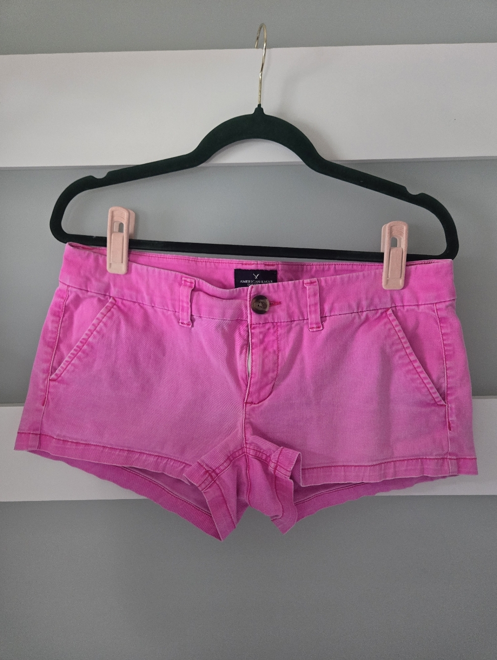American Eagle Outfitters Hot Pink Denim Shorties